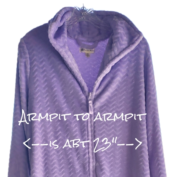 Thick Rich Luxuriously Soft Fleece PURPLE ROBE Ritchie House Oversized *L* - Picture 4 of 6